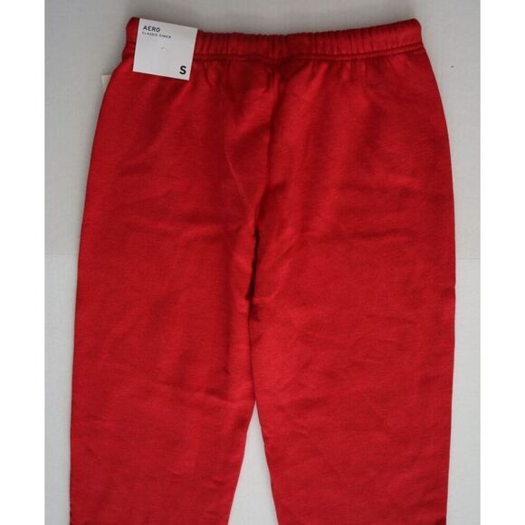 Aeropostale 3337-622 Women's Sz Small Red Script Cinched Jogger Sweatpants - Picture 6 of 9